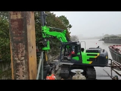 แท่นขุดเจาะแบบหมุนขนาดเล็กเครื่องเจาะบ่อน้ำแบบพกพา Tysim Kr50 พร้อมเครื่องขุด 7 - 20 ตัน