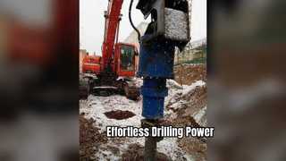 Tysim Hydraulic Earth Auger 500 มม. เครื่องเจาะหินดินดาน