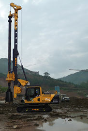 KR80A 28 m เจาะลึกดีไฮดรอลิกเครื่องตอกเสาเข็มเจาะแบบโรตารี่ด้วยความเร็วในการหมุน 8 ~ 30 รอบต่อนาที
