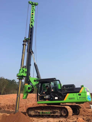 แท่นตอกเสาเข็มโรตารี่ขนาดกลางพร้อมแชสซีชั้นหนึ่ง Kr150c Pile Driver 150 KN.M