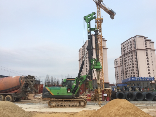 เครื่องเจาะรูหมุน 220kN.M เครื่องเจาะรูหมุน KR220C 66t ความลึกเจาะ 64 / 51m 35 Mpa เครื่องเจาะรูหมุน