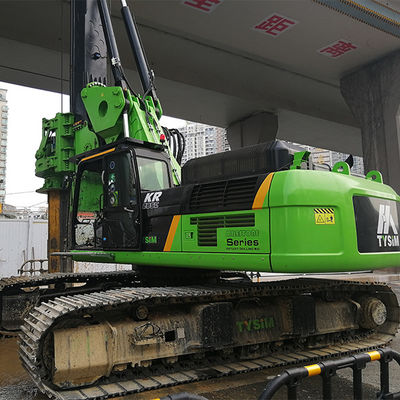 285 KN.M 80m Interlocking Kelly Bar เครื่องเจาะหลุมเจาะ TYSIM KR285C Max.