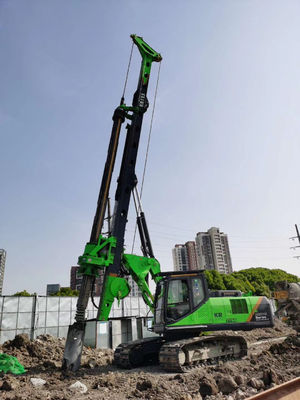 KR125A เครื่องตอกเสาเข็มไฮดรอลิกโรตารี่ขนาดเส้นผ่าศูนย์กลางเจาะ 1.3m ความลึก 45m ความเสถียรสูง Max.