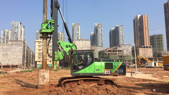 Kr125a 43m Max Depth Bored Pile Equipment Kelly Bar เส้นผ่านศูนย์กลางการเจาะสูงสุด 1300mm