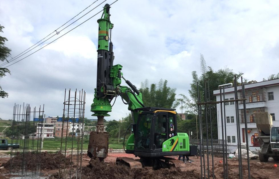 TYSIM KR40A เครื่องเจาะเสาเข็มโรตารี่ 10 ม. / 12 ม. ความลึกสูงสุดเส้นผ่านศูนย์กลางสูงสุด 1,000 มม. ขนาดรถขุด 8 t-13 t