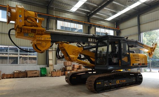 เครื่องตอกเสาเข็มไฮดรอลิกพร้อมความเร็วในการทำงาน 5-26 รอบต่อนาที แรงดันนำร่อง 3.9 MPa และความลึกเสาเข็มสูงสุด 20 มม. สำหรับงานตอกเสาเข็มสำหรับงานหนัก