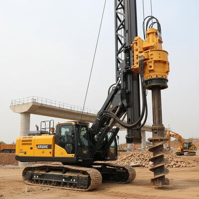 KR300C เครื่องเจาะไฮดรอลิก Rotary Rig ความลึกการเจาะ 54m กว้าง 2500mm และแรงหมุน 320kN.m สําหรับโครงการขนาดใหญ่